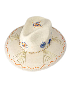 La Paz Hand Embroidered Palm Hat