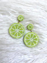 Load image into Gallery viewer, Beaded Lemon Earrings
