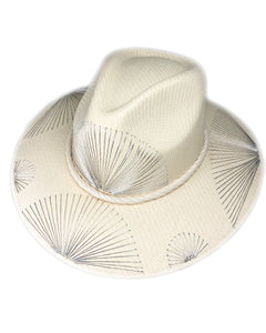Metallic Silver Fan Hat