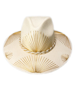 Metallic Golden Fan Hat