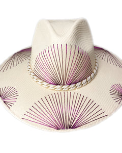 Metallic Purple Fan Hat