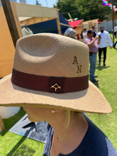 Load image into Gallery viewer, Custom Monogrammed Burnt Panama Hat
