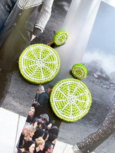 Load image into Gallery viewer, Beaded Lemon Earrings
