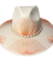 Load image into Gallery viewer, Metallic Salmon/Gold Fan Hat
