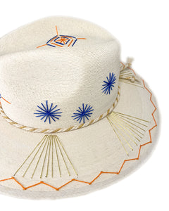 La Paz Hand Embroidered Palm Hat