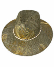 Load image into Gallery viewer, Green Metallic Golden Fan Hat
