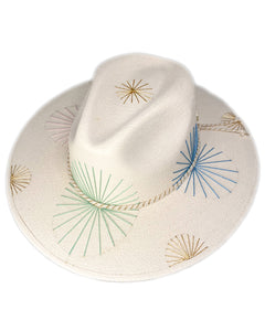 La Paz Hand Embroidered Palm Hat