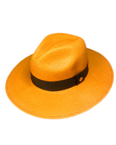 Del Mar Tropical Orange Straw Hat