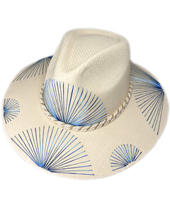 Metallic Blue Fan Hat