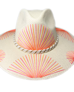 Metallic Fiusha/Orange Fan Hat