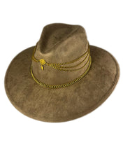 Load image into Gallery viewer, Mandala Taupe Suede Hat
