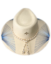 Load image into Gallery viewer, Metallic Blue Fan Hat
