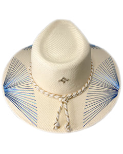 Metallic Blue Fan Hat