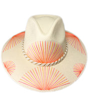 Load image into Gallery viewer, Metallic Fiusha/Orange Fan Hat
