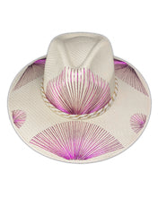 Load image into Gallery viewer, Metallic Purple/Pink Fan Hat
