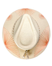 Load image into Gallery viewer, Metallic Salmon/Gold Fan Hat
