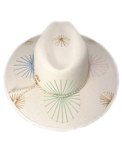 La Paz Hand Embroidered Palm Hat