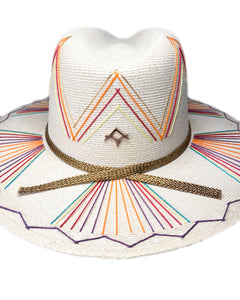 La Paz Hand Embroidered Palm Hat