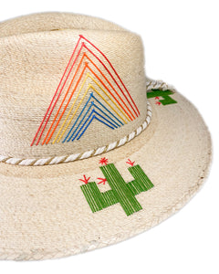 La Paz Hand Embroidered Palm Hat