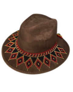 Chaquira Suede Brown Hat