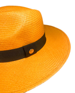 Del Mar Tropical Orange Straw Hat