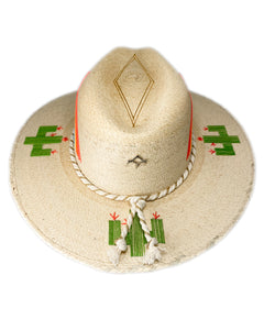 La Paz Hand Embroidered Palm Hat