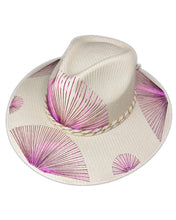 Load image into Gallery viewer, Metallic Purple/Pink Fan Hat
