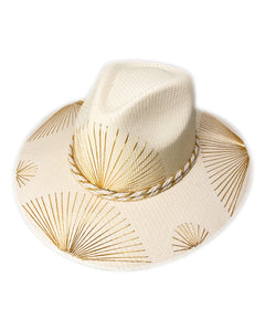 Metallic Golden Fan Hat