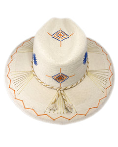 La Paz Hand Embroidered Palm Hat