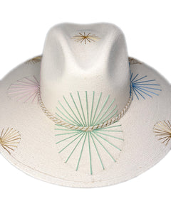 La Paz Hand Embroidered Palm Hat